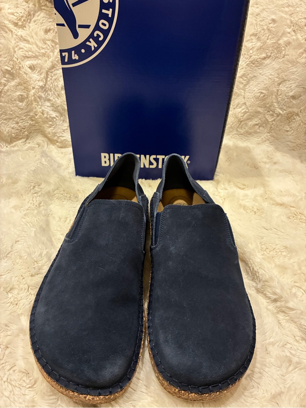 Birkenstock Navy Suede Slip-On Loafers size 9-9.5